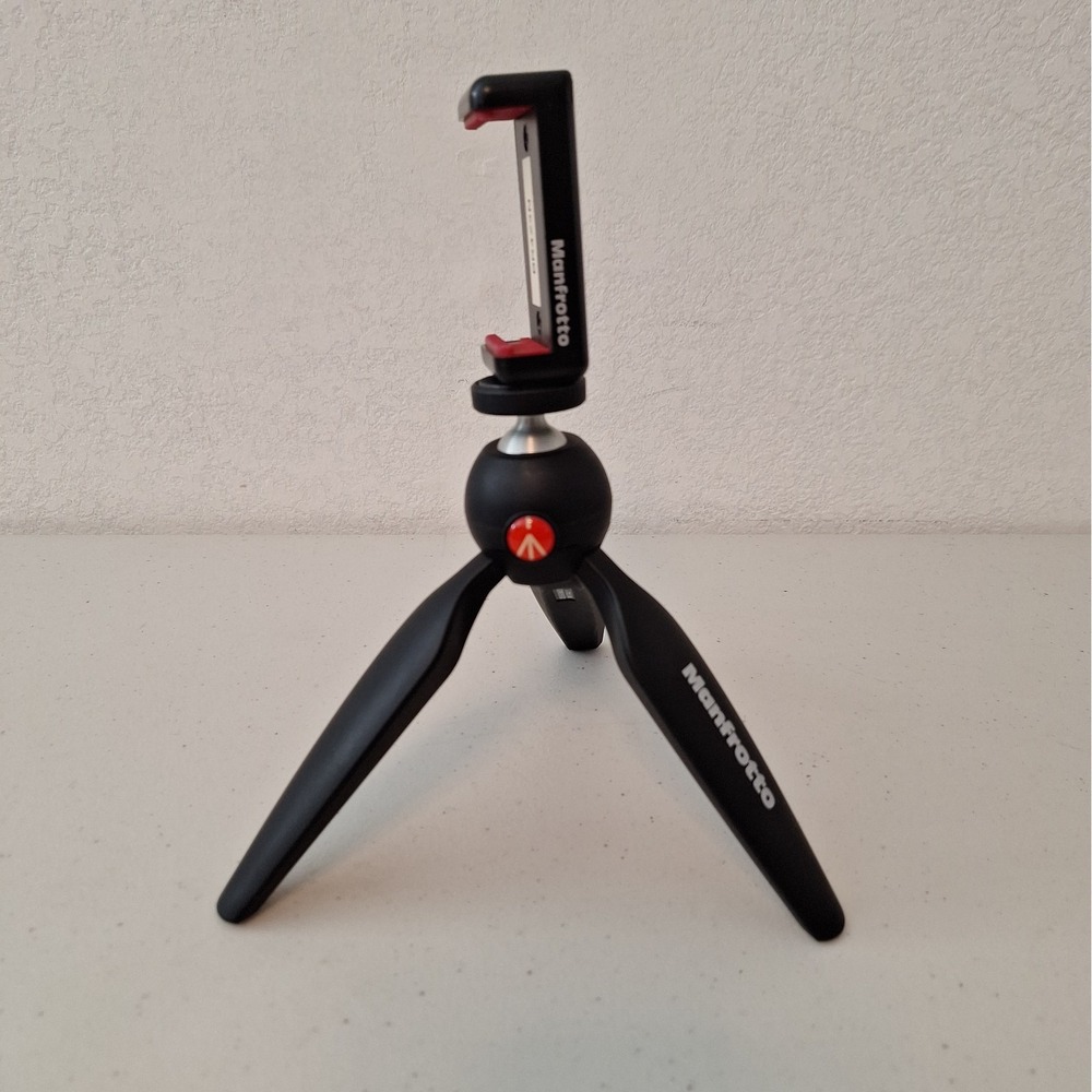 Manfrotto MTPIXI-B Compact Mini Table Tripod With Ball Head & Phone Holder ITALY